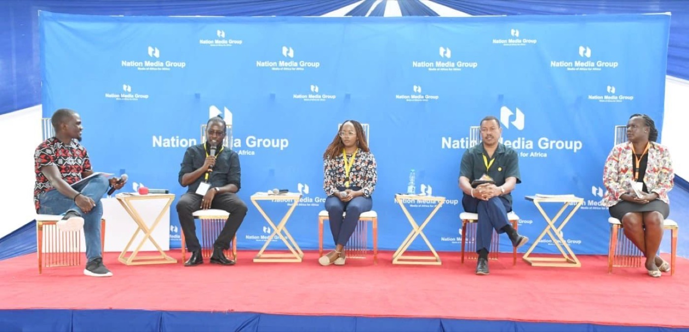 Somet Kipchilat on a panel at a Nation Media Group event